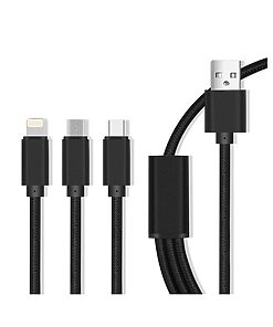 maXlife 3in1 nylon multi USB kabel 2.1A