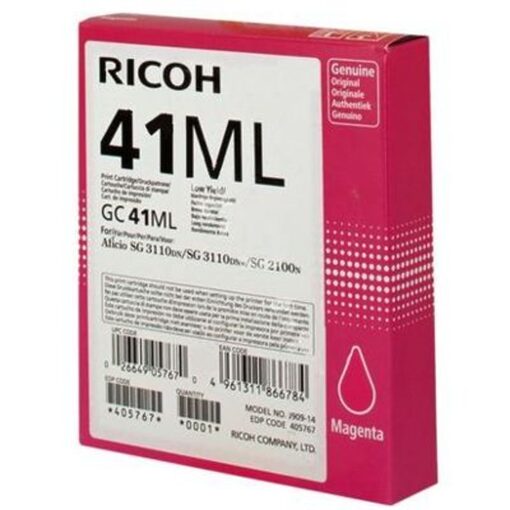 Ricoh Gel Cartridge 405767 GC41 magenta  Low Capacity