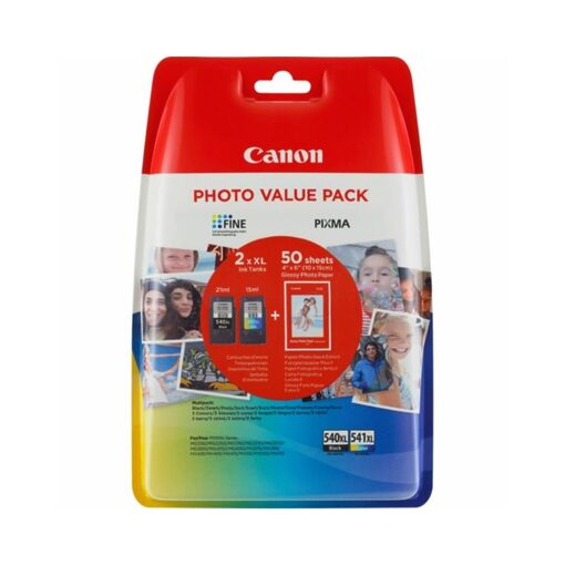 Canon Ink Cart. PG-540L/CL-541 Multipack blistered (5224B007) für MF210/MF220/MP150/160/170/180/4 50/iP1600/1700/1800/ 2200/JX200/500/MG2250/MG3250/ M G4250/MX375/MX435/MX515 black/colour