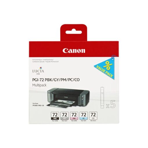 Canon Ink Cart. PGI-72 Multi Pack für Pixma Pro 10 (PBK/GY/PM/PC/CO)(6403B007)