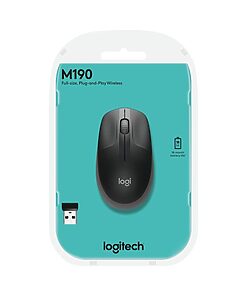 Logitech M190 Full-size wireless Mouse charcoal (910-005905)
