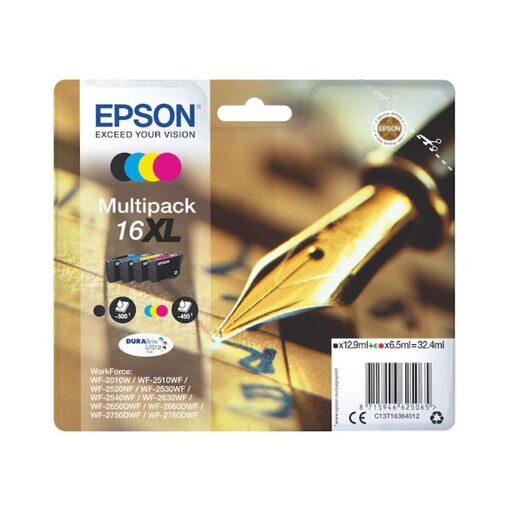 Epson Ink Cart. Multipack DURABrite C13T16364012 für WF2010/2510/2520/ 2530/2540 (Bk