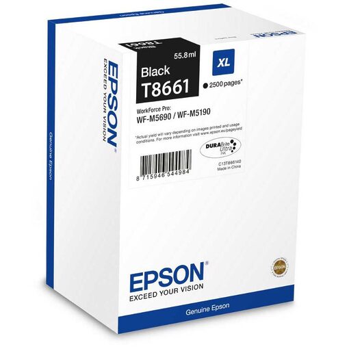 Epson Ink Cart. C13T866140 für WorkForce Pro WF-M5190DW/ M5690DWF Black
