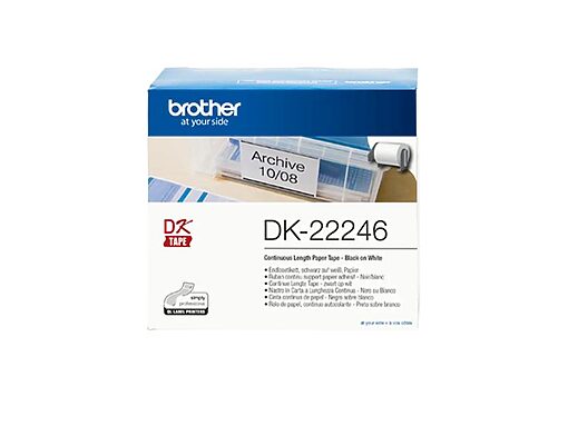 Brother Endlosetiketten DK-22246 für QL-550/500/560VP/ 580N/650TD/700/710W/720NW/800/ 810W/820NWB/1050/1050N/1060N/ 1100/1110NWB (103mm)