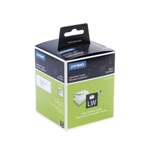 Dymo LabelWriter address labels large 99012 (2x260 labels) white permanent (36mm x 89mm)