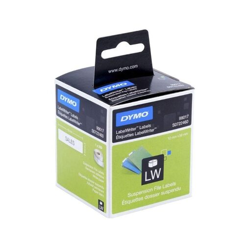Dymo LabelWriter labels for hanging shelf 99017 (1 x 220 labels) white permanent (12mm x 50mm)