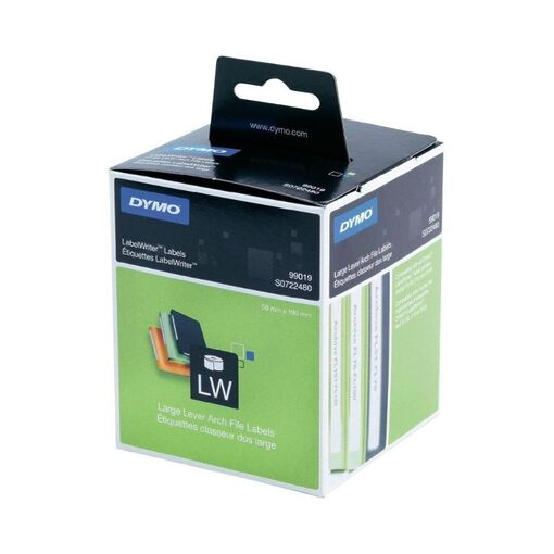 Dymo LabelWriter folder labels wide 99019 (1 x 110 labels) white permanent (59mm x 190mm)