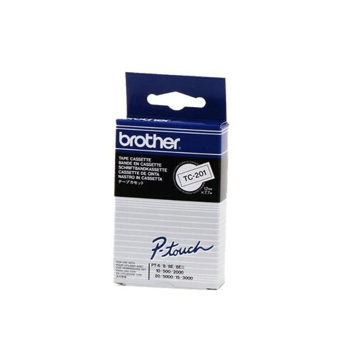 Brother P-touch TC 201 black/white (12 mm)