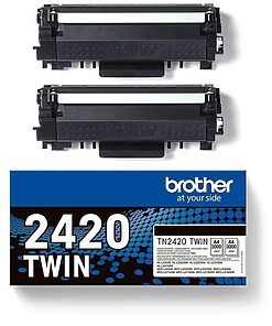 Brother Toner TN2420TWIN HL-L2310D/L2350DW/L2370DN/ L2375DW/DCP-L2510D/L2530DW/ L2550DN/MFC-L2710DN/L2710DW/ L2730DW/2750DW TWIN PACK high capacity black