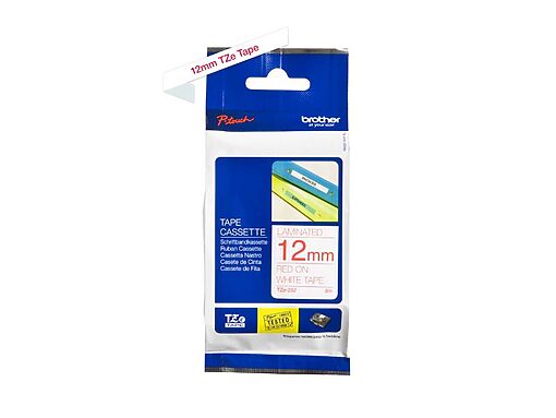 Brother P-touch TZE232 white/red (8m x 12mm)