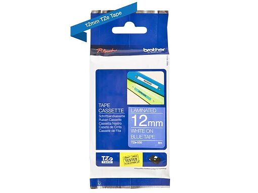 Brother P-touch TZE535 blue/white (8m x 12mm)