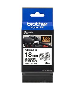 Brother P-touch TZEFX241 white/black (8m x 18mm)