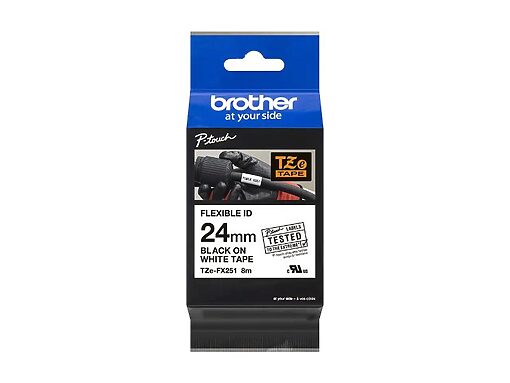 Brother P-touch TZEFX251white/black (8m x 24mm)