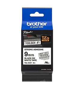 Brother P-touch TZE-S221 white/black (8m x 9mm)