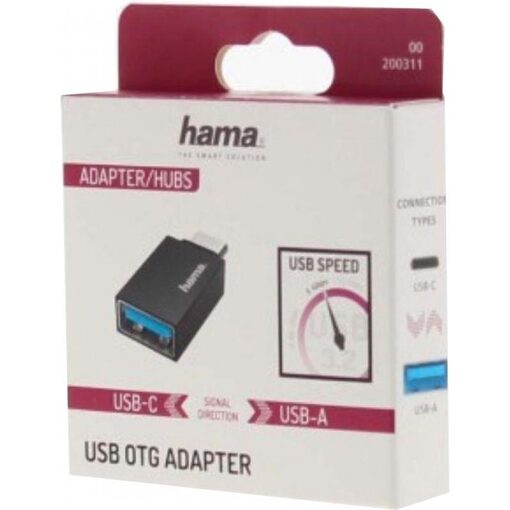 Hama Adapter 00200311 / USB-A to USB-C Black