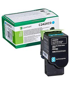 Lexmark Return Print Cart. C242XC0:C2425/C2535/MC2425/ MC2535/MC2640 cyan extra high capacity