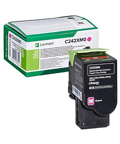 Lexmark Return Print Cart. C242XM0:C2425/C2535/MC2425/ MC2535/MC2640 magenta extra high capacity