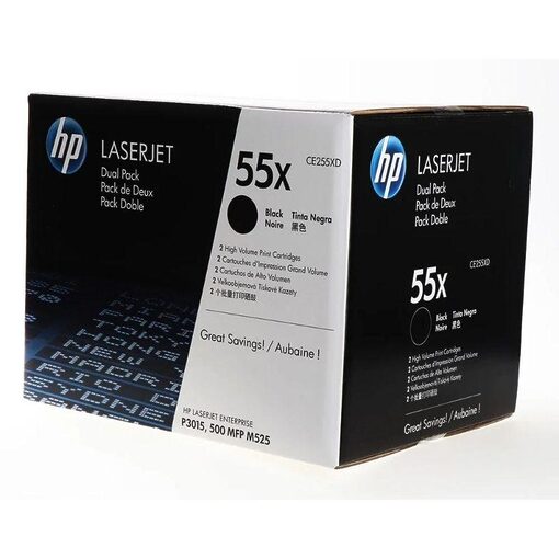 HP Toner Cart. CE255XD für LJP3015 black high capacity (Twin Pack)