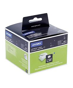 Dymo LabelWriter address labels large 99013 (1 x 260 labels) transparent (36mm x 89mm)