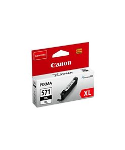 Canon Ink Cart. CLI-571BK XL : Pixma MG 5700/5750/5751/ 5752/5753/6800/6850/6851/6852/ 6853/7750/7751/7752/7753/7700/ 8050/8052/6050/6052/6051/5050/ 5051/5052/8050/8051/8052/9055/ 9051/9050/5055/8053/9052/8053 black high capacity(0331C001)