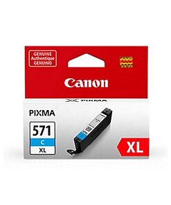 Canon Ink Cart. CLI-571XL C :Pixma MG 5700/5750/5751/5752/ 5753/6800/6850/6851/6852/6853/ 7750/7751/7752/7753/7700/8050/ 8052/6050/6052/6051/5050/5051/ 5052/8050/8051/8052/9055/9051/ 9050/5055/8053/9052/8053 cyan high capacity (0332C001)