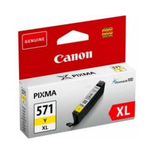 Canon Ink Cart. CLI-571XL Y :Pixma MG 5700/5750/5751/5752/ 5753/6800/6850/6851/6852/6853/ 7750/7751/7752/7753/7700/8050/ 8052/6050/6052/6051/5050/5051/ 5052/8050/8051/8052/9055/9051/ 9050/5055/8053/9052/8053 yellow high capacity (0334C001)