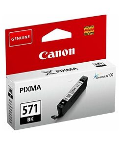 Canon Ink Cart. CLI-571BK :Pixma MG 5700/5750/5751/ 5752/5753/6800/6850/6851/6852/ 6853/7750/7751/7752/7753/7700/ 8050/8052/6050/6052/6051/5050/ 5051/5052/8050/8051/8052/9055/ 9051/9050/5055/8053/9052/8053 black (0385C001)