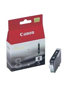 Canon Ink Cart. CLI-8BK für iP4200/iP4300/iP4500/iP5200/ iP5300/iP6600D/iP6700D/MX700/ MX850/iX4000/Pro9000/MP500/ MP530/MP600/MP610/MP800/MP810/ MP830/MP970 black (13ml) (0620B001)