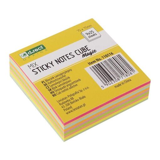 Sticky notes Cube magic neon mix