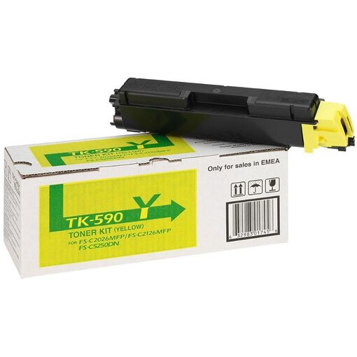 Kyocera Toner TK-590Y für FS-C2026MFP/C2126MFP/ FS-C5250DN yellow (1T02KVANL0)