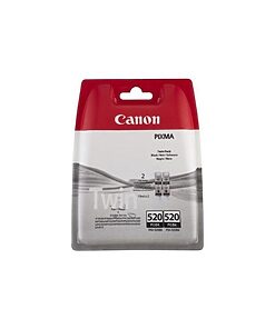 Canon Ink Cart. PGI-520BK Blister Twin Pack (2932B009) (2932B012) für iP3600/iP4600/ MP540/MP620/630/980 black