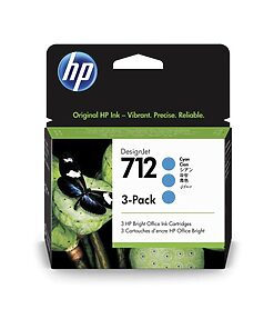 HP Ink Cartridge 3ED77A No. 712 3xcyan