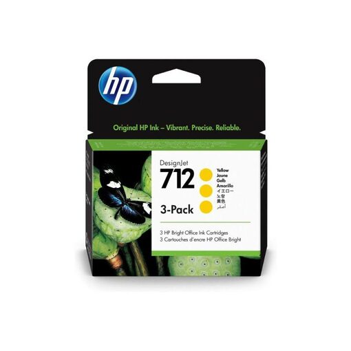 HP Ink Cartridge 3ED79A No. 712 3xyellow