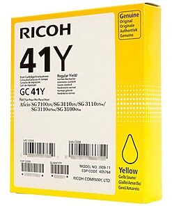 Ricoh Gel Cartridge 405764 standard capacity GC41 yellow