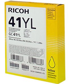 Ricoh Gel Cartridge 405768 GC41 low capacity yellow