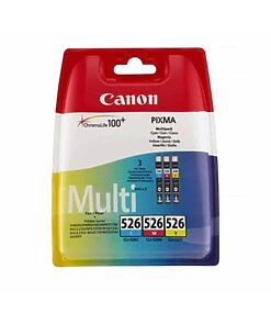 Canon Ink Cart. CLI-526 Multipack (c/m/y) für iP4850/ MG5150/MG5250/MG5350/MG6150/ MG6250/MG8150/MG8250/MX715/ MX895 (4541B009)