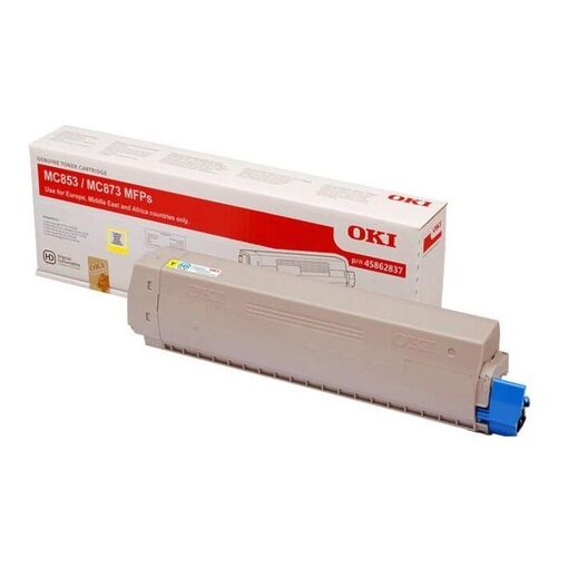 OKI Toner yellow für MC853DN/MC853DNCT/MC853DNV/ MC873DN/MC873DNC/MC873DNCT/ MC873DNV/MC873DNX (45862837)