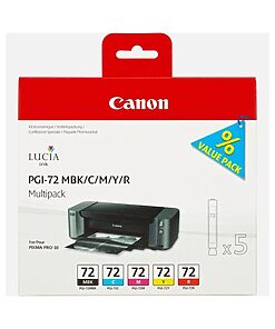 Canon Ink Cart. PGI-72 Multi Pack für Pixma Pro 10 (MBK/C/M/Y/R)(6402B009)