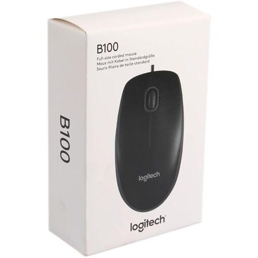 Logitech B100 Optical USB Mouse for Bus -BLACK- EMEA (910-003357)