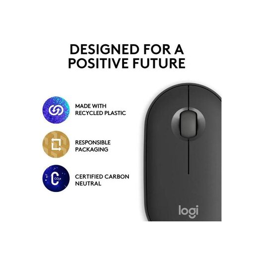 Logitech 910-007015 / Pebble 2 M350s Graphite Schwarz Maus