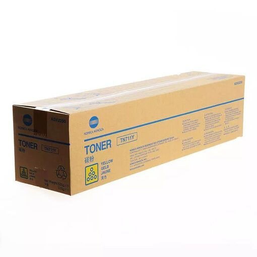 KonicaMinolta bizhub Toner TN-711Y für Bizhub C654/C750/ C754/C754e/ Bizhub PRO C654/ C654e/C754/C754e yellow (A3VU250)