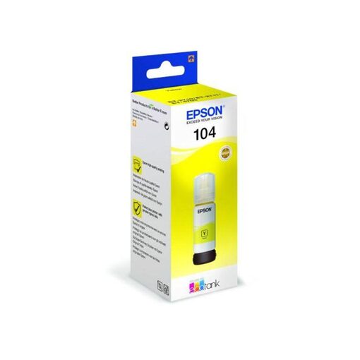 Epson Ink Cart. 104 Eco Tank  C13T00P140:EcoTank ET-2710/  2711/4700 (Yellow)