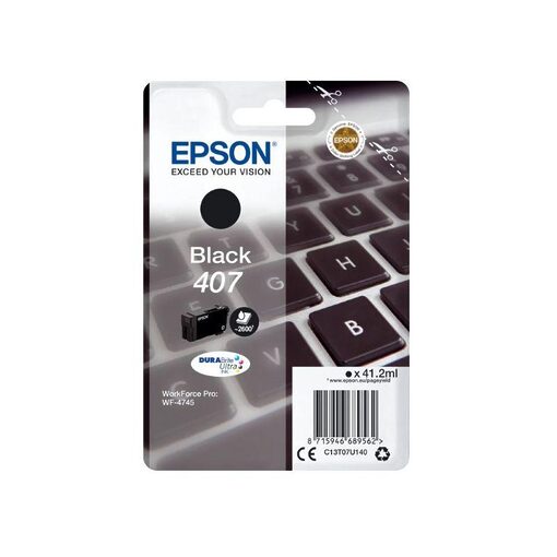 Epson Ink Cart. 407 L DURABrite Ultra black C13T07U140  Epson WorkForce Pro WF-4745