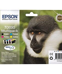 Epson Ink Cart. C13T08954010 für Stylus S20/21/SX100/105/ 110/115/200/205/210/215/218/ 300/400/405/410/415/BF300F Multipack (bk/c/m/y) (4x3