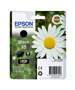 Epson Ink Cart. Claria Home C13T18014012 für Expression Home XP30/102/202/205/215/302/ 305/31xx/402/405/41xx Black