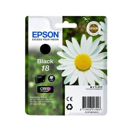 Epson Ink Cart. Claria Home C13T18014012 für Expression Home XP30/102/202/205/215/302/ 305/31xx/402/405/41xx Black