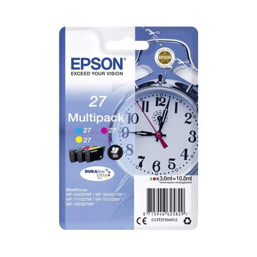 Epson Ink Cart. C13T27054012 für WF-3620DWF/3620WF/ 3640DTWF/7110DTW/7610DWF/ WF-7620DTWF (C/M/Y)