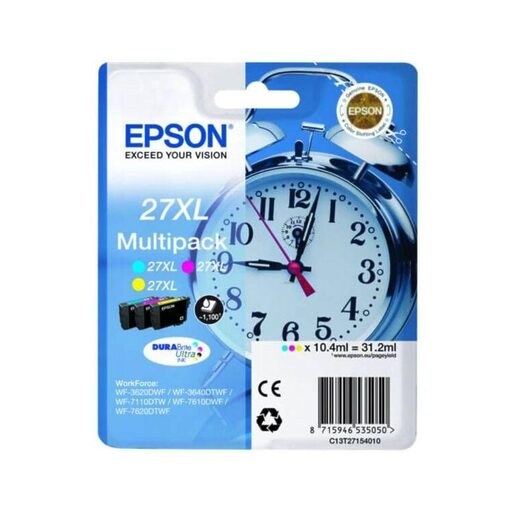 Epson Ink Cart. C13T27154012 für WF-3620DWF/3620WF/ 3640DTWF/7110DTW/7610DWF/ 7620DTWF (C/M/Y) XL