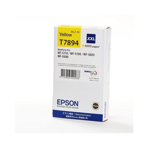 Epson Ink Cart. C13T789440 fürWorkForce Pro WF-4630DWF/ WF-4640DTWF/WF-5110DW/WF-5100/ WF-5190/WF5620DWF/WF-5690DWF yellow XXL