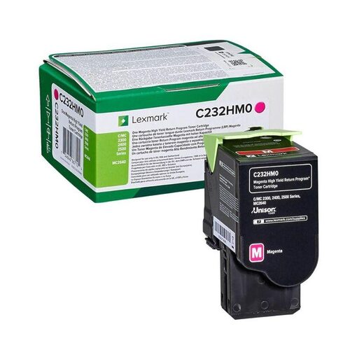 Lexmark Return Print Cart. C232HM0:C2325/C2425/C2535/ MC2325/MC2425/MC2535/MC2640 magenta high capacity